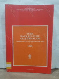 Image of Türk Halk Kültürü Araştırmaları 1993