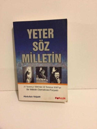 Image of Yeter söz Milletin